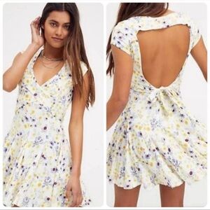 Free People IT TAKES TWO WRAP MINI DRESS